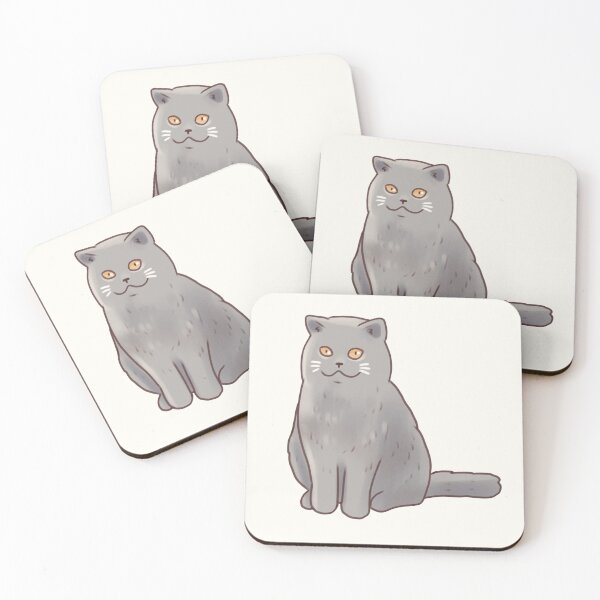 Item preview, Gray British Shorthair cat illustration  designed and sold by Artofmayara.