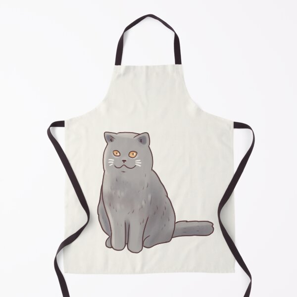 Item preview, Gray British Shorthair cat illustration designed and sold by Artofmayara.