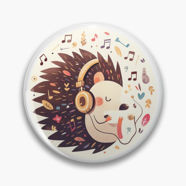 Artikelvorschau, Süßer Igel, der Musik hört entworfen und verkauft von SMARTKIT DESIGNAGENCY.
