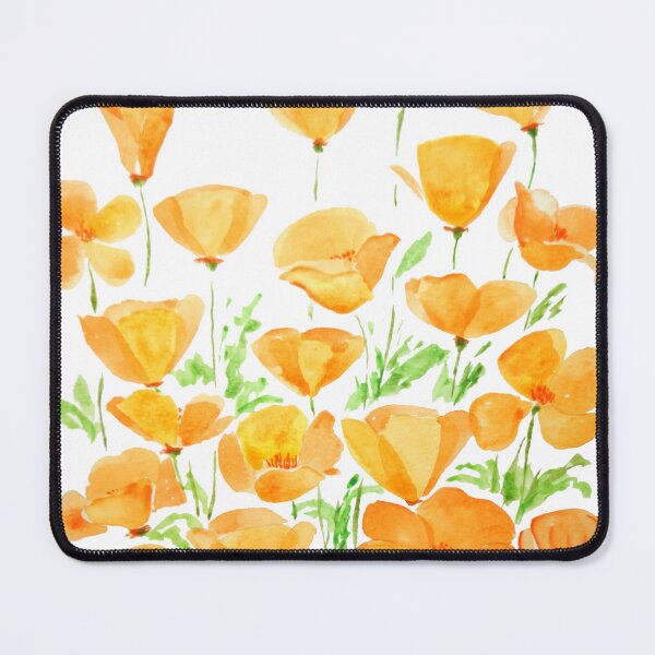Item preview, hand painted orange California poppy watercolor painting  designed and sold by SelenePaintings .