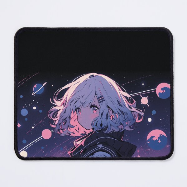 Item preview, kawaii girl in space, anime illustration designed and sold by Mauswohn.