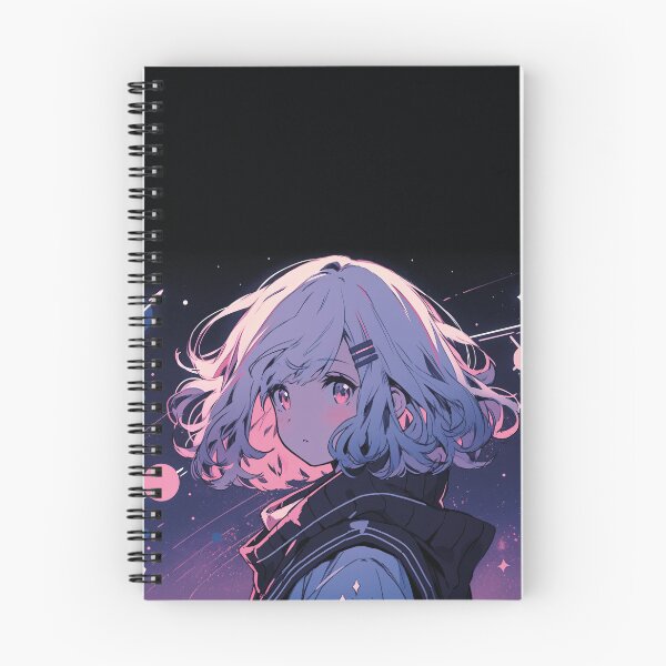 Item preview, kawaii girl in space, anime illustration designed and sold by Mauswohn.