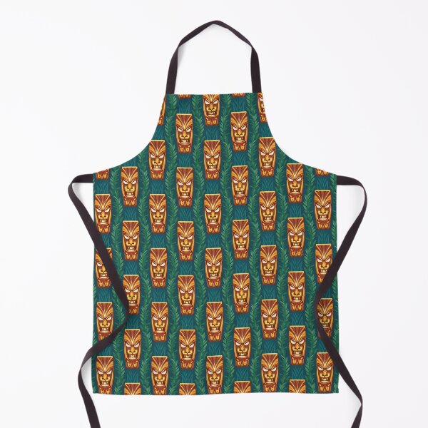 Item preview, Mid Century Tiki Face Pattern designed and sold by Tamas Das.