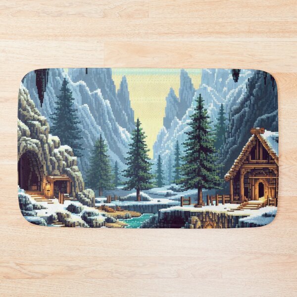 Item preview, Skyrim Village Cove Pixel Art designed and sold by Jake-Carter0.