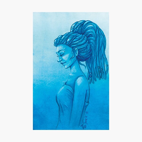Das Mädchen mit den Dreadlocks Fotodruck