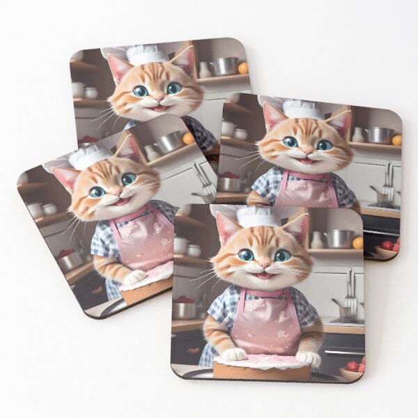 Item preview, funny cat bakes cake, boss designed and sold by Mauswohn.
