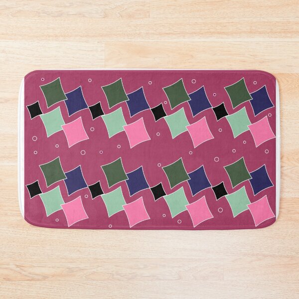 Item preview, red background overlapping square pattern designed and sold by wonghong.