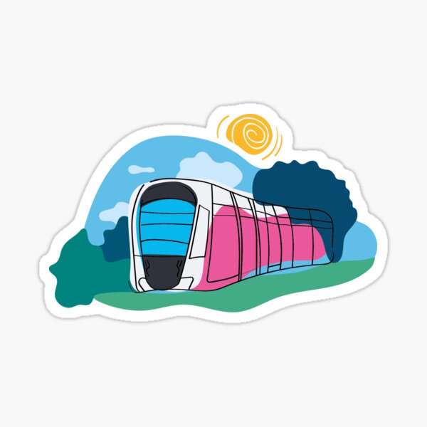 Luxembourg Tram – Modern Luxembourg City Transit Souvenir Gift Sticker
