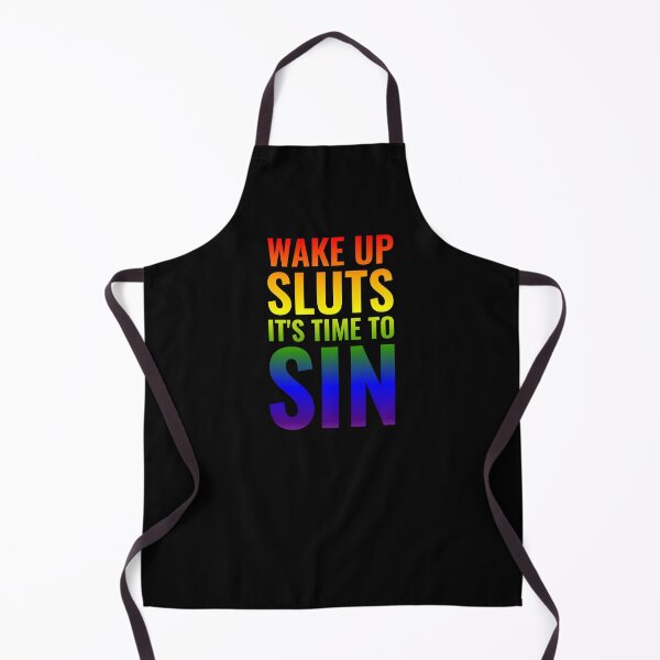 Item preview, Wake up Sluts it's time to Sin, Pride Color Funny LGBTQ designed and sold by Singhe Design.