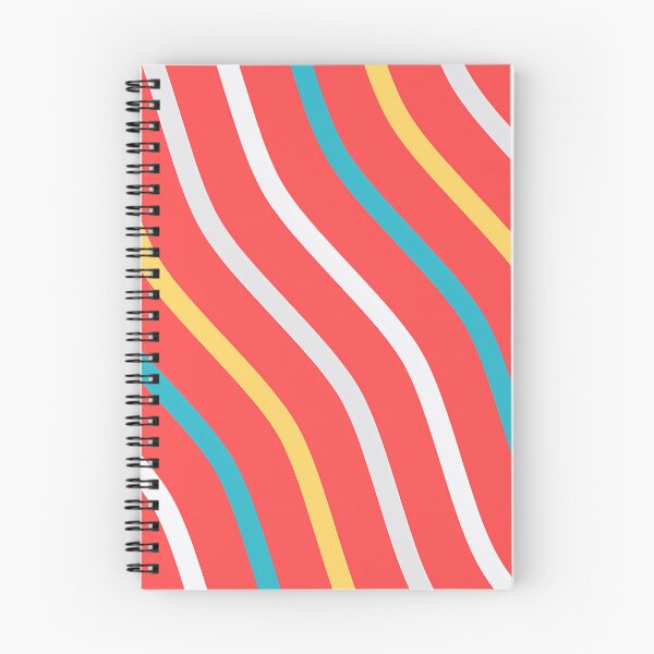 Item preview, Teal, White And Yellow Waves On Pink Pattern designed and sold by PatternsPalette.