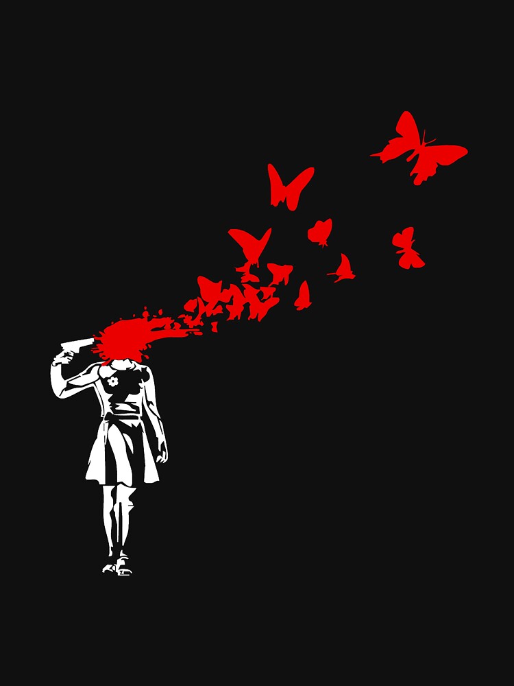 Banksy - Girl Butterfly by URBANZ