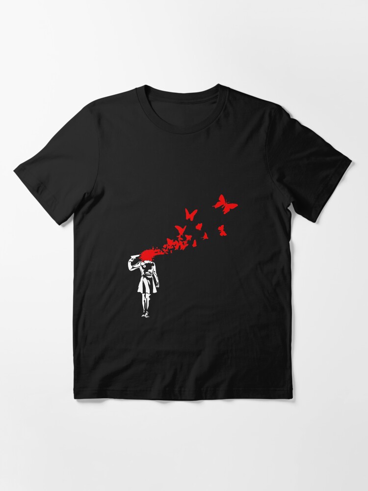 Alternate view of Banksy - Girl Butterfly Essential T-Shirt