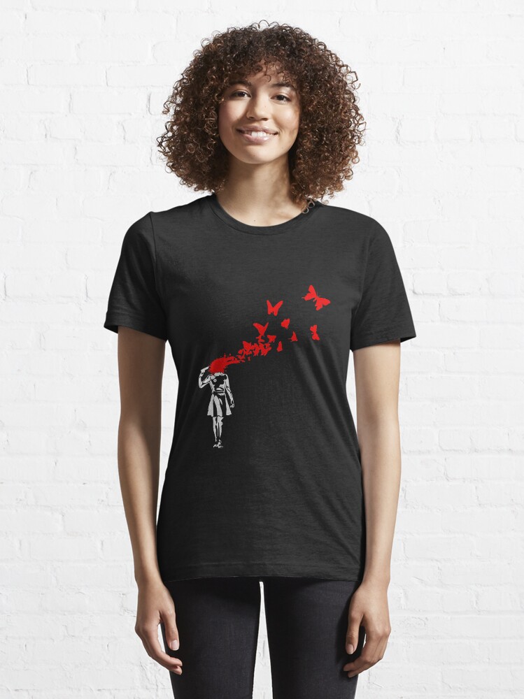Alternate view of Banksy - Girl Butterfly Essential T-Shirt