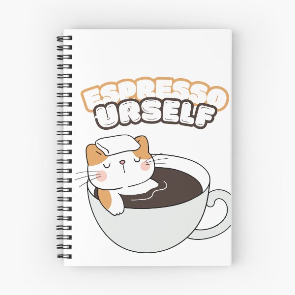 Item preview, Espresso Urself Funny Cute cat Coffee Lover designed and sold by CyberArtistOne.