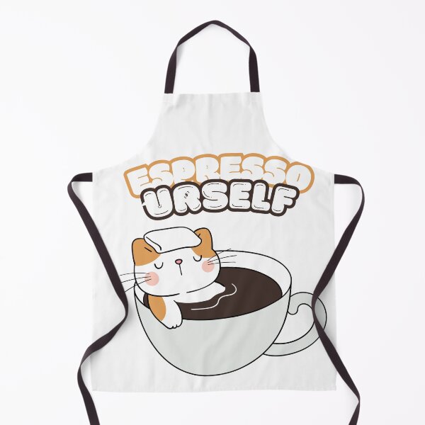 Item preview, Espresso Urself Funny Cute cat Coffee Lover designed and sold by CyberArtistOne.
