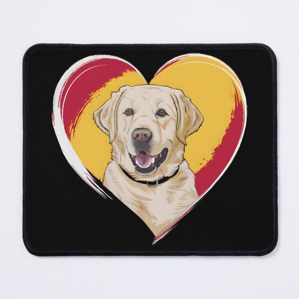 Item preview, Yellow Labrador Retriever In A Red Yellow Heart designed and sold by ILOVEART247.