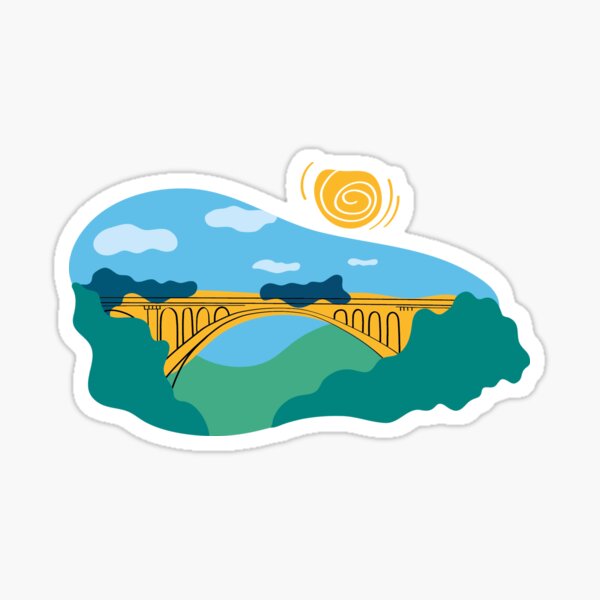 Luxembourg Adolphe Bridgen – Historic Luxembourg City Landmark Gift Sticker