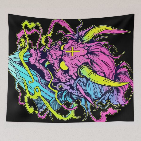 Item preview, Oni Yokai Hannya Ogre Neon Art designed and sold by TomFrontierArt.