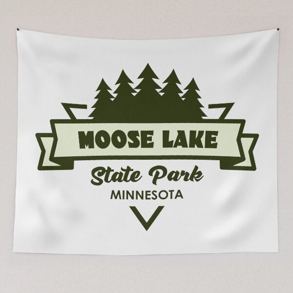 Item preview, Moose Lake State Park Minnesota Trees And Ribbon designed and sold by bivenart.