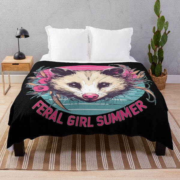 Item preview, Feral Girl Summer Opossum Retro Vintage designed and sold by TomFrontierArt.