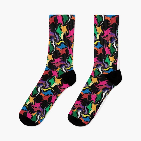 Item preview, A swirling pattern of multi-colored shapes forms a black background. designed and sold by wonghong.