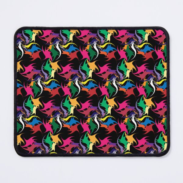 Item preview, A swirling pattern of multi-colored shapes forms a black background. designed and sold by wonghong.