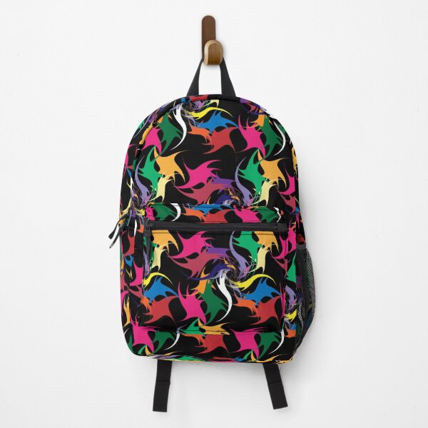 Item preview, A swirling pattern of multi-colored shapes forms a black background. designed and sold by wonghong.