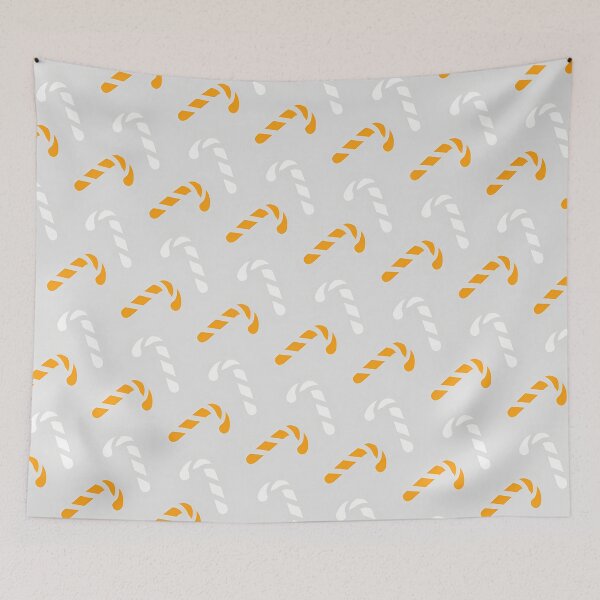 Item preview, Colorful Christmas Candy Canes On Light Gray Pattern designed and sold by PatternsPalette.