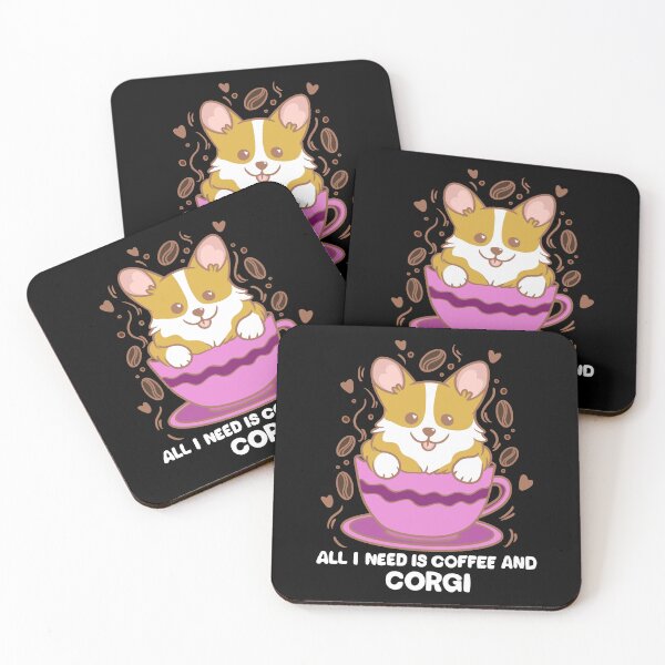 Item preview, All I Need Is Coffee and Corgi designed and sold by DrawsCutePaws.