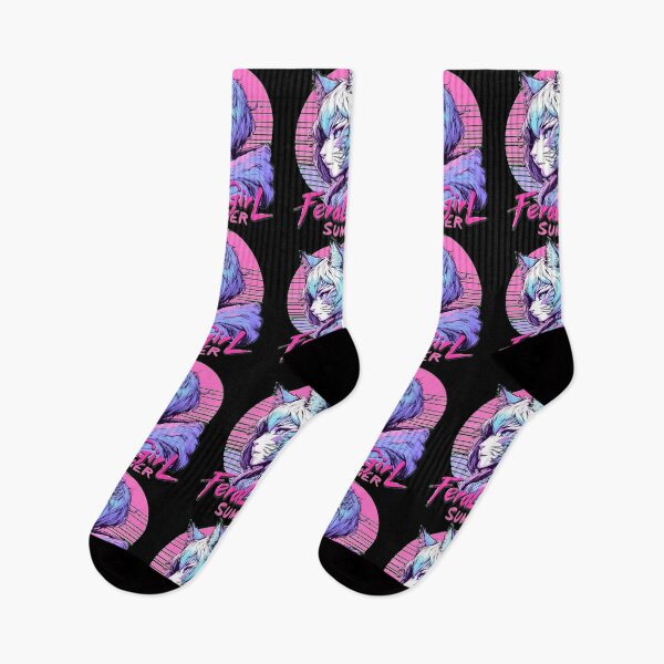 Item preview, Feral Girl Summer Cat Girl Vaporwave designed and sold by TomFrontierArt.
