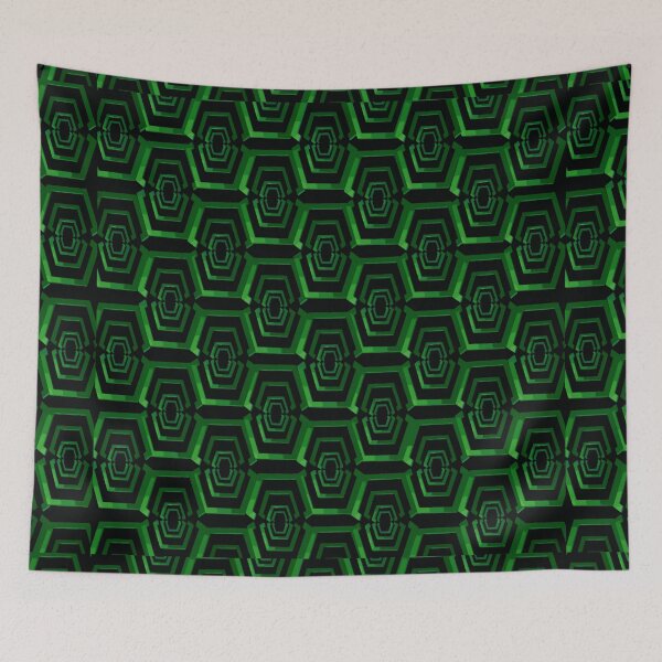 Item preview, dark green geometric pattern designed and sold by wonghong.