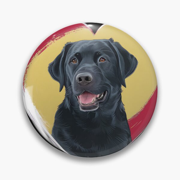 Artikelvorschau, Schwarzer Labrador in einem roten gelben Herzen entworfen und verkauft von ILOVEART247.