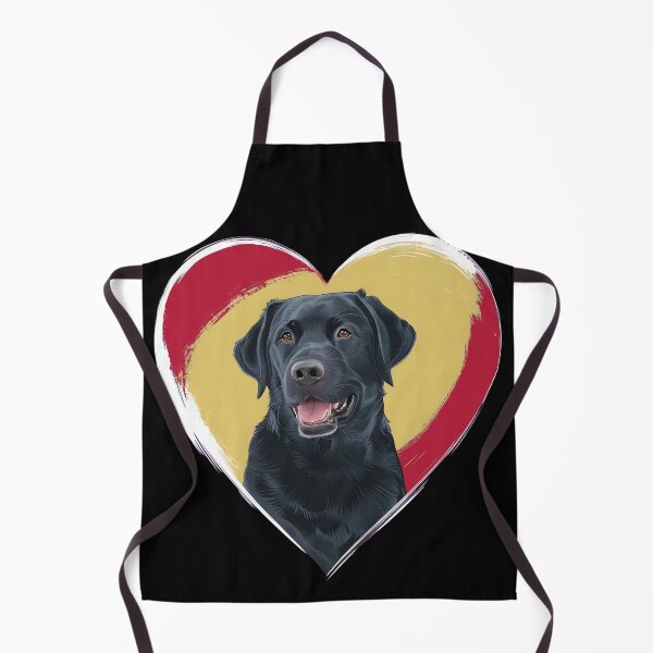 Item preview, Black Labrador In A Red Yellow Heart designed and sold by ILOVEART247.