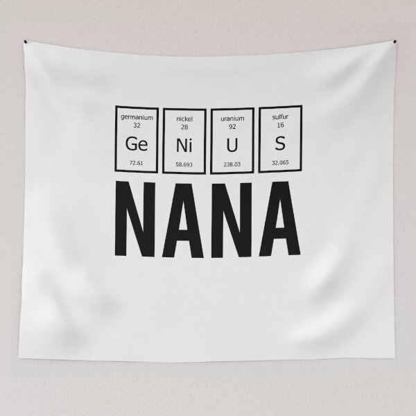 Item preview, GeNiUS NANA grandparents dad name elder mentors smart brainy intelligent geek nerd school fun cool gifts  designed and sold by Mad Over Store.