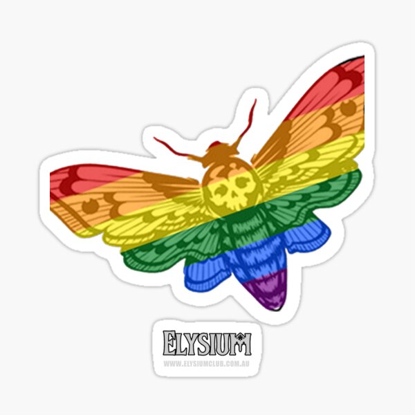 Item preview, Pride Goth Moth designed and sold by Elysium-Club.