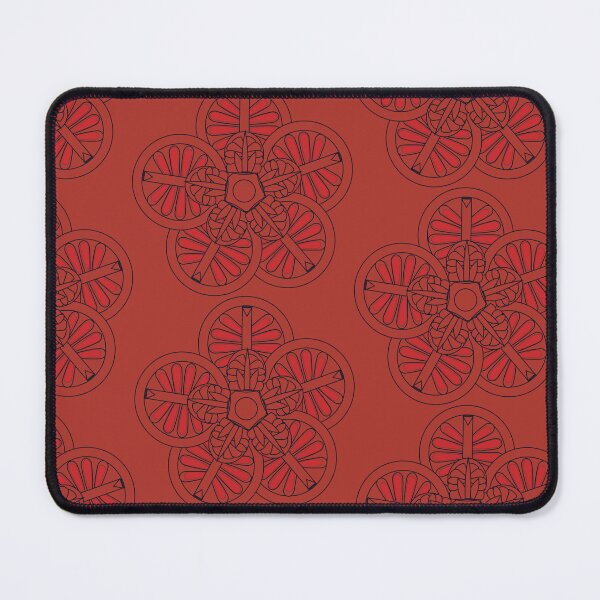 Item preview, red shapes circular patterns designed and sold by handmadehipsters.