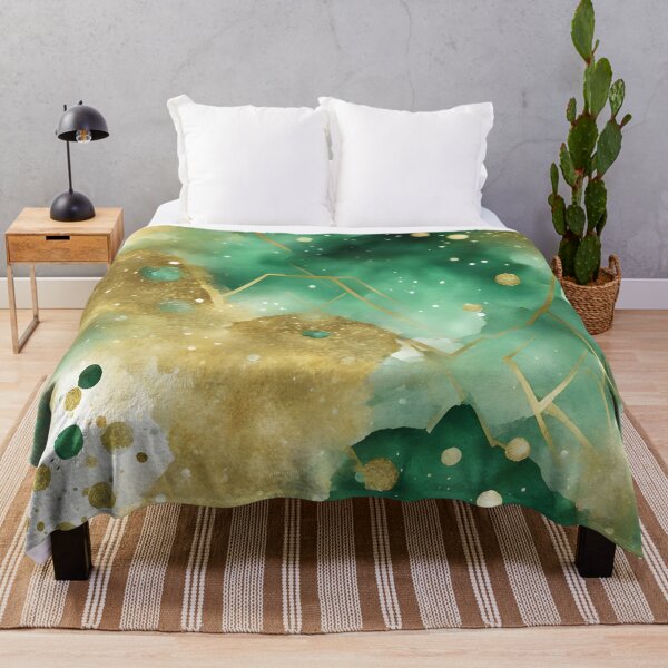 Item preview, Abstract Green, Gold and White Curiosities designed and sold by CalmnessbyChoice.