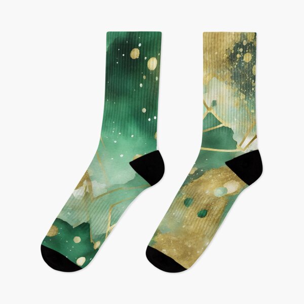 Item preview, Abstract Green, Gold and White Curiosities designed and sold by CalmnessbyChoice.