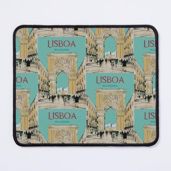 Item preview, Augusta Street Lisbon Portugal Door Illustration designed and sold by Lemomo-artworks.
