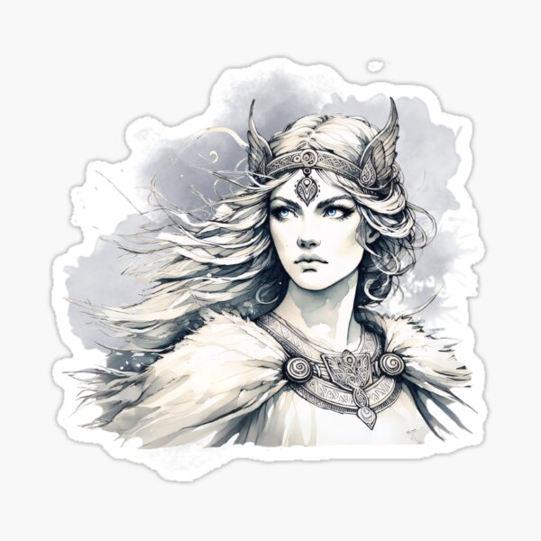 Item preview, The Warrior Valkyrie: Freyja, Norse Goddess of Love and Battle designed and sold by MiguelTanavon.
