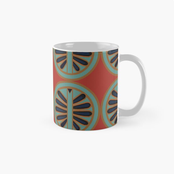 Item preview, red shapes circular patterns design, circle, circular, round, halftone, art, striped, vector, minimal, style, shape, well, contrasting, artistic, designed and sold by handmadehipsters.