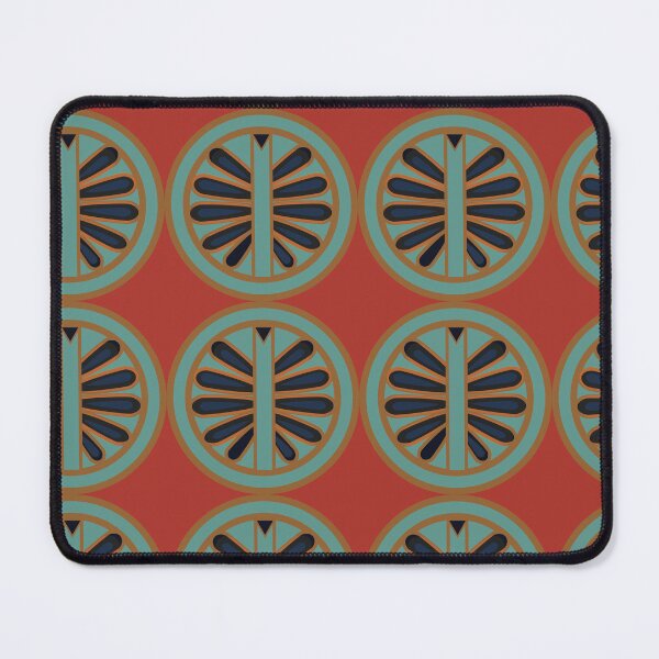 Item preview, red shapes circular patterns design, circle, circular, round, halftone, art, striped, vector, minimal, style, shape, well, contrasting, artistic, designed and sold by handmadehipsters.
