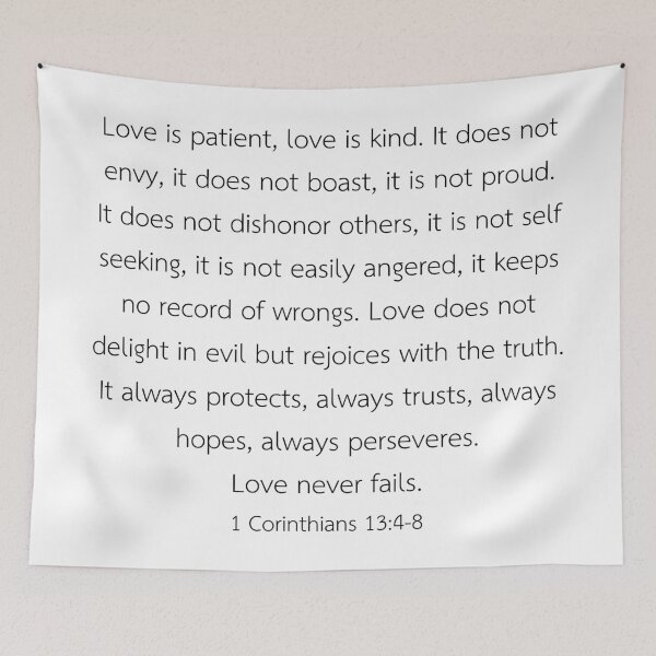 Item preview, 1 Corinthians 13:4-8, Love Never Fails. designed and sold by esha charles.