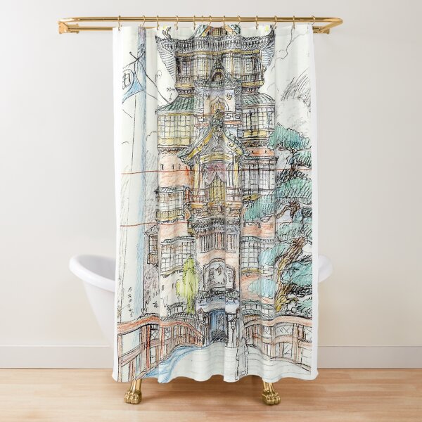 Vista previa del artículo con la obra «Drawing Bathhouse Spirited Away», diseñado y vendido por arfabasoko.