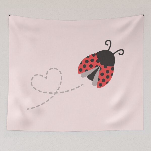 Item preview, Cute Flying Ladybug Leaving A Heart Trail designed and sold by rustydoodle.