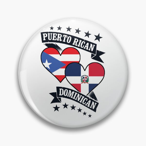 Item preview, Puerto Rican Dominican Heart Flags Dominirican designed and sold by ReallyAwesome.