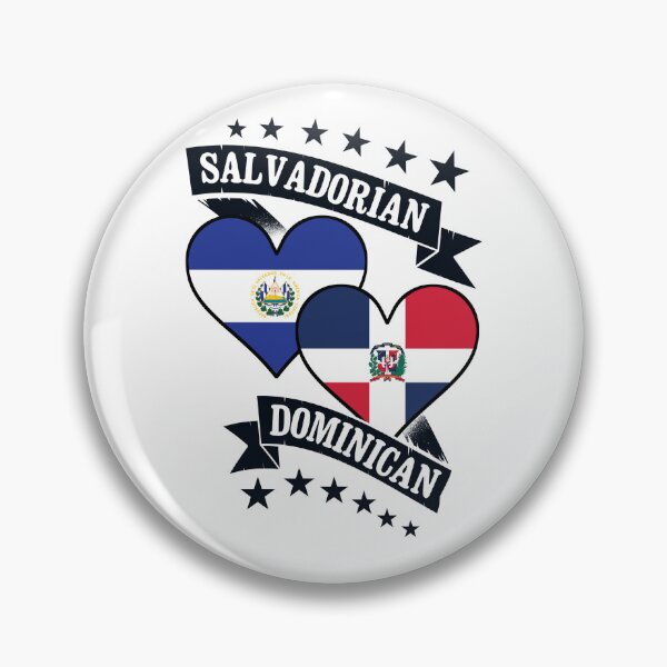 Item preview, Salvadorian Dominican Heart Flags El Salvador Dominican designed and sold by ReallyAwesome.