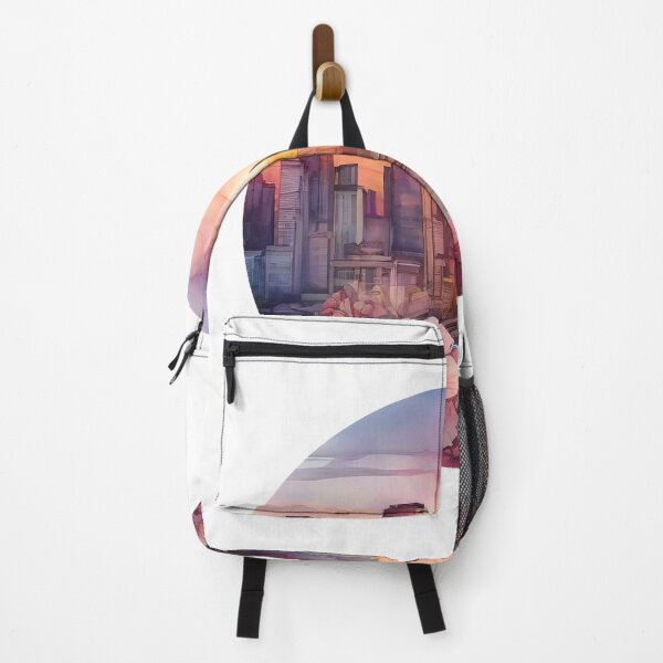 Item preview, Sunset City Floral Watercolor Sticker (1403) designed and sold by WASjourney.