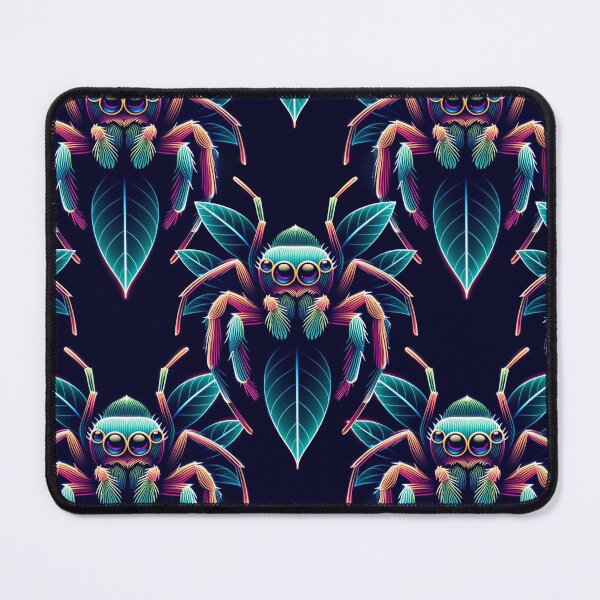 Item preview, Neon Jumping Spider In Leaves designed and sold by CrypRenaissance.