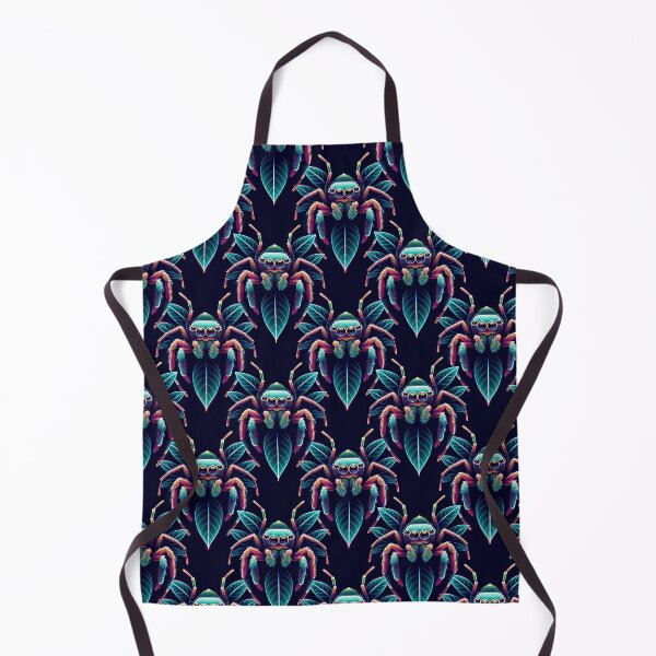 Item preview, Neon Jumping Spider In Leaves designed and sold by CrypRenaissance.